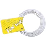 Toner Plastic Coated Fun Wire, 24-Gauge, Marshmallow White, 15 Feet