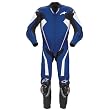 Alpinestars Race Replica Men's 1-Piece Leather Street Motorcycle Race Suits w/ Free B&F Heart Sticker Bundle - Blue