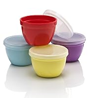 4 Lidded Bright Storage Pots