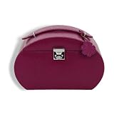 Friedrich Coffret &agrave; Bijoux Femme en Tissue, acier, ecocuire Violet, forme Mallette, le poids 3000 grammes