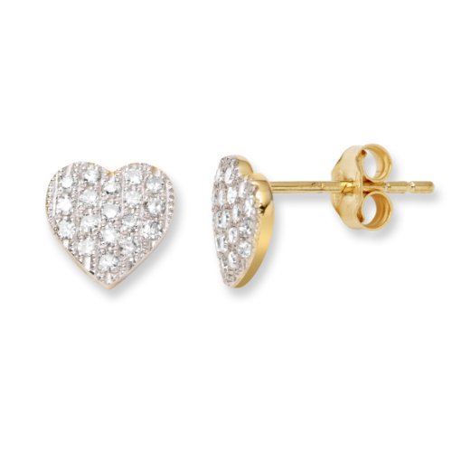 Miore MP026E Diamantohrstecker 18 Karat (750) Gelbgold in Herzform ca.0,20Ct Preisvergleich