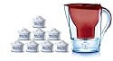 BRITA 8 Maxtra-Kartuschen + 1 Filterkaraffe Marella (rot) geschenkt - 104280