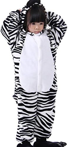 Azbro Kid's Cartoon Animal Zebra Conjoined Pajamas Pyjama Animal Suits Cosplay Costumes Cute Onesies Pajamas