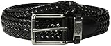 U.S. Polo Association Men's Lace Braid with Metal Logo Insert On Keeper, Black, 34