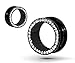 Black Anodized Titanium Over Surgical Steel Screw-on Plugs/gauges with Clear Diamond Cz Stones 2 Pieces