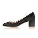 FSJ Chic Low Heel Womens Shoes Round Toe Pumps Suede Block Heels Size 4-15 US