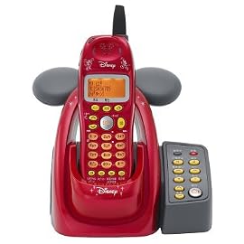 ディズニー デジタルコードレス留守番電話 メタリックレッド UCT-002(DR)