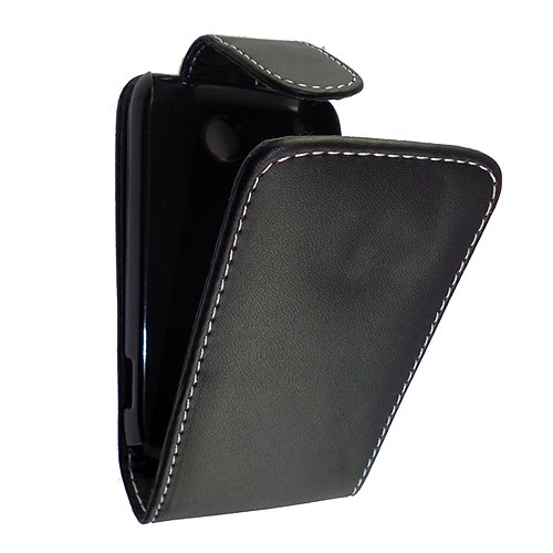FOR HTC EXPLORER A310E STYLISH AND SMOOTH BLACK LEATHER FLIP CASE COVER POUCH