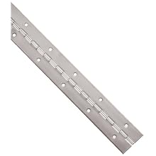Stainless Steel 304 Continuous Hinge With Holes, Unfinished