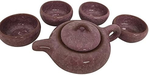 THY HOME Exquisite Glazed 5 PCS Ceramic Tea Set