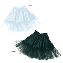 Petticoat wei� mit Gummiband und T�ll Tutu Petti Coat Unterrock wei�er Petticoat
