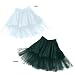 Petticoat weiß mit Gummiband und Tüll Tutu Petti Coat Unterrock weißer Petticoat