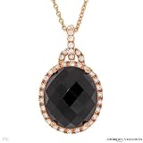 GIORGIO VISCONTI! Made in Italy! Luxurious Necklace Super Clean FG/VVS Diamonds and Quartz Made of 18K Gold