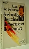 Produkt-Bild: Klaus von Dohnanyi: Brief an die Deutschen Demokratischen Revolution&auml;re