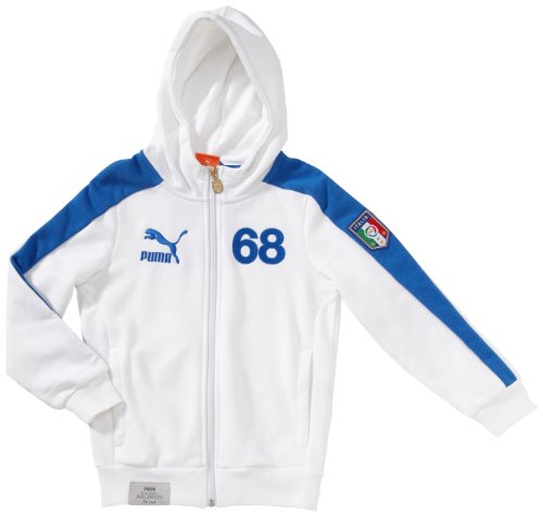 PUMA Kinder Sweatjacke Football Archives T7 Zipthrough, white-team power blue-figc, 164, 7 Preisvergleich