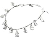 925 Sterling Silver MANY Teddy Bears Themed Charm Bracelet LIFETIME WARRANTY!