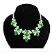 DDU(TM) Acrylic Flower Pendant Chain Gold Plated Women's Choker Necklace(Green)