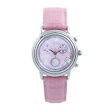 Krug Baumen Ladies Principle Stainless Steel, Pink Mother of Pearl Dial, Pink Strap Watch