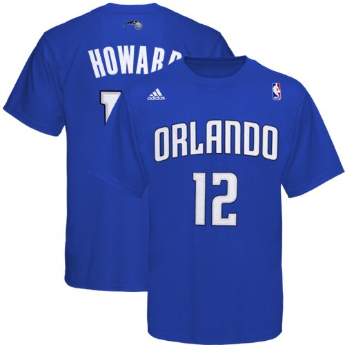 NBA Men's Orlando Magic Dwight Howard Gametime Name & Number Tee (Blue, Large)