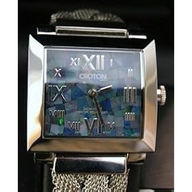 Buy Croton Ladies Genuine Stone Dial Watch w Braided Bracelet by Croton Watch Co.