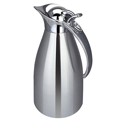 Cuisinox Stainless Steel Thermal Coffee Carafe, Vacuum Insulated for Hot or Cold Beverages, 9.75" High