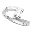 14K White Gold Diamond Solitaire Engagement Ring - 0.50 Ct.