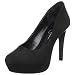 Jessica Simpson Women's Katoy Platform Pump,Black Suede,8.5 M US