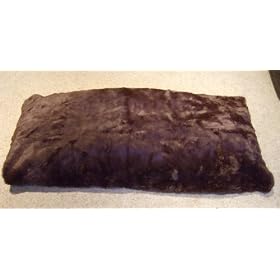 Dog Bed Extra Large Brown Faux Fur