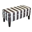 Dwell Upholstered Storage Bench - Chocolate/ White