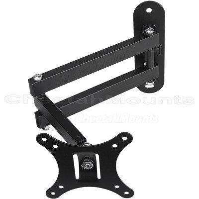 Cheetah Mounts Articulating Arm Mount Bracket for VESA 100 LCD LED Flat Screen Monitor Displays/TVs 12-24 up to 40lbs Tilt and Swivel