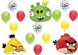 Angry Birds Pig and Red & Yellow Bird Birthday Party Balloons Decorations Supplies