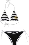 Pittsburgh Steelers Women's Black Striped String Bikini