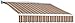 Awntech 16-Feet Destin LX with Hood Left Motor and Remote Retractable Acrylic Awning, 120-Inch Projection, Brown/Terra