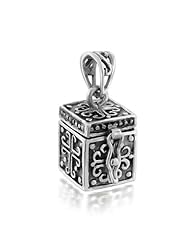Bling Jewelry Sterling Antique Poison Prayer Box Cross Locket Pendant
