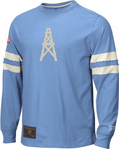 Houston Oilers Gridiron Classics Throwback Logo Long Sleeve Jersey Crew - Small