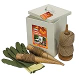 GARDMAN GARDEN GIFT SET. METAL SEED BOX TWINE GLOVES