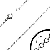 New Men's Stainless Steel Fine Oval Belcher Link Chain - Length 60cms