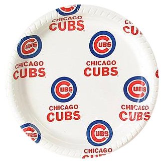 Chicago Cubs Disposable Plastic Plates (12 Pack)