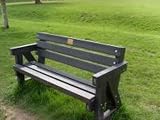 JUST GREEN RECYCLED BENCH WITH BACK AND ARM REST