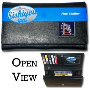 St. Louis Cardinals Genuine Leather Womens Female Clutch Wallet - MLB Baseball Fan Shop Sports Team Merchandise