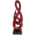Affinity Indoor Sculpture - Red Contemporary Abstract Modern Art Ornament