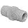 Tefen Nylon 6/6 Pipe Fitting, Hex Nipple, Gray, NPT Male