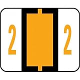 (Price/RL)Color Coded Labels, Bar Style, 2, 1-1/4x1, Light Orange