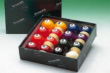 Childrens Toyshop  Toys : Aramith Spots and Stripes Pool Balls - 2 inches 51mm