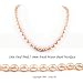 Single Strand 18 Inch 7-8mm pink Oval Shape Freshwater Cultured Pearl Necklace