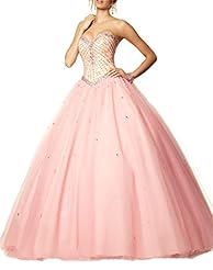 Lace-Up Sequined Beaded Tulle Quinceanera Dress 