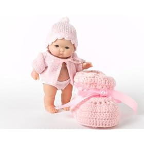 Tiny Steps 5 w Knitted Bootie Tiny Steps Berenguer Doll Case of 12 by Berenguer