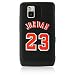 Michael Jordan #23 Chicago Bulls Black Jersey Silicone Skin Snap-On Cover Case Cell Phone Protector for LG Dare VX-9700 VX9700 + Lanyard Gift