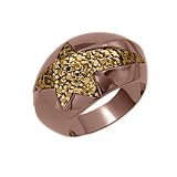 Thierry Mugler - T21061MJ - Bague Femme - Acier Brun - Pierre Champagne