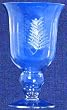 Individually Hand Etched Glass Fern Urn Vase 8.5"H